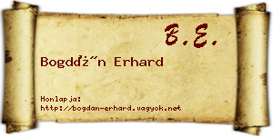 Bogdán Erhard névjegykártya